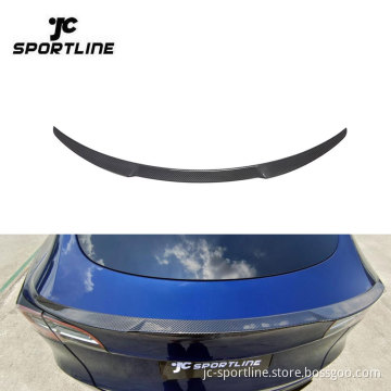 Pre-Preg Dry Carbon Fiber Rear Spoiler for Tesla Model Y 4-Door 2020-2021